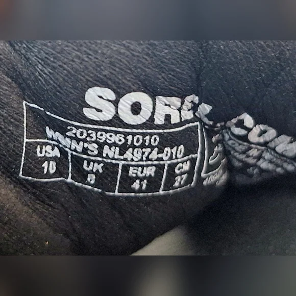 Sorel Viibe Twist Slide Sandals Black Soft Leather Size 10 - Picture 2 of 11